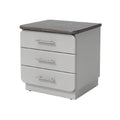 Modern Three-Drawer Nightstand with Wood Top