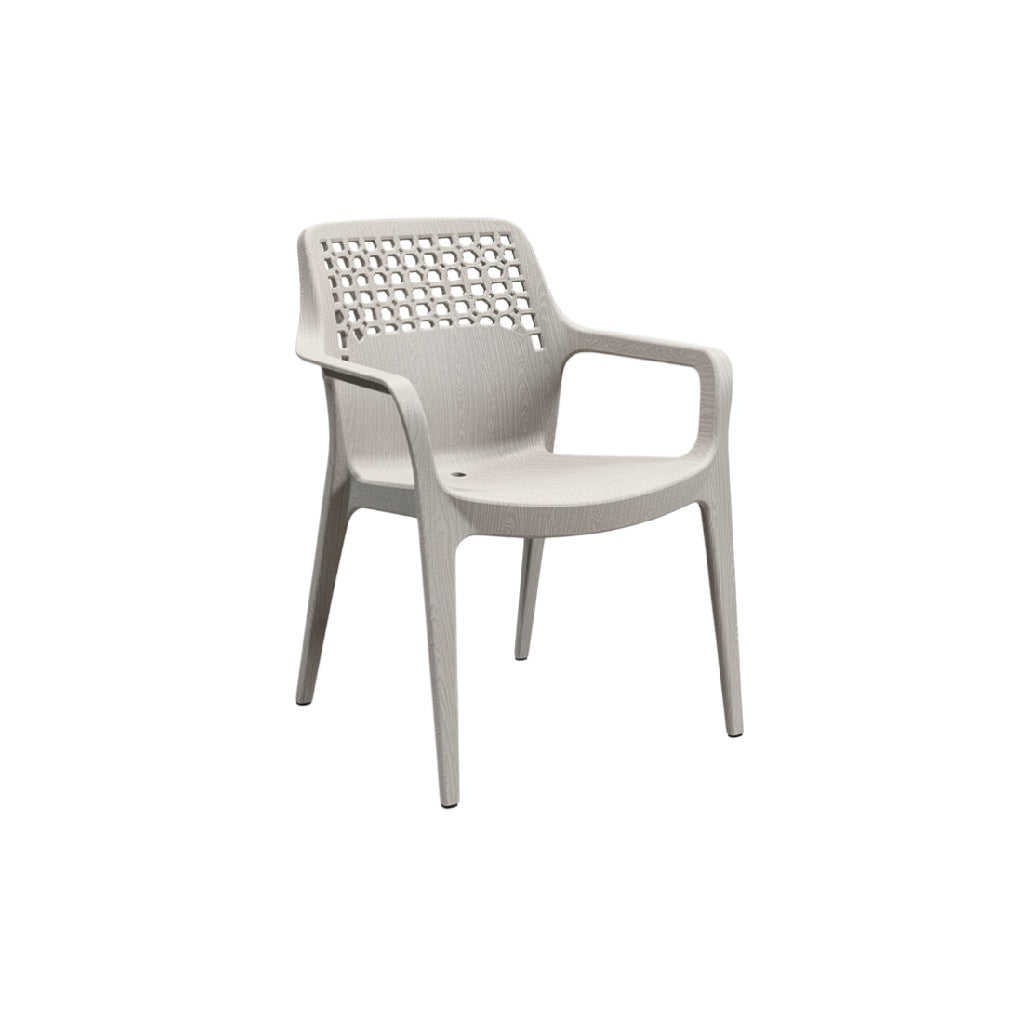 Modern Ergonomic Plastic Chair with Open Back Design